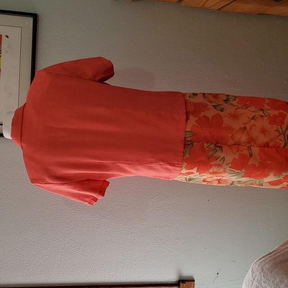 PREMIER INTERNATIONAL Peach Floral Maxi Dress w/Matching Jacket-EC-Sz L - Picture 8 of 15